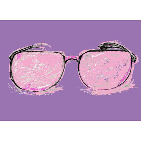 Glasses in Pink Gold Ornate Wood Framed Art Print with Double Matting by Chapman, Marcy
