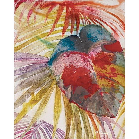 Tropic Botanicals V Black Modern Wood Framed Art Print by Cusson, Marie Elaine