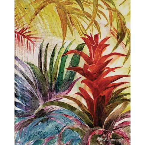 Tropic Botanicals VI Black Modern Wood Framed Art Print by Cusson, Marie Elaine