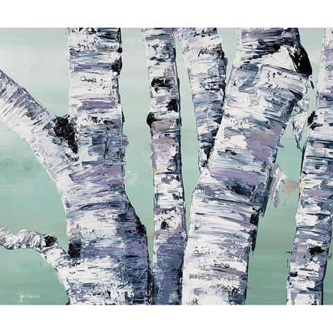 Birch Tree Close Up  II Black Modern Wood Framed Art Print by Cusson, Marie Elaine