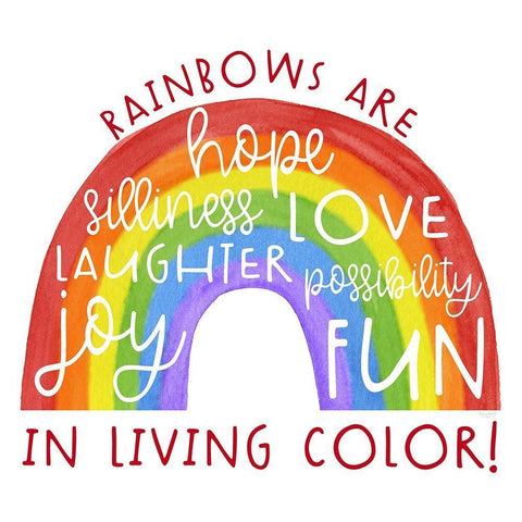 Rainbows I-Living  Color Black Ornate Wood Framed Art Print with Double Matting by Reed, Tara