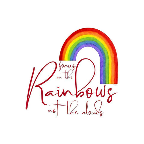 Rainbow and Sentiment  II-Focus on Rainbow Black Ornate Wood Framed Art Print with Double Matting by Reed, Tara