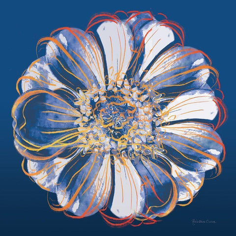 Flower Pop Pastel I Gold Ornate Wood Framed Art Print with Double Matting by Cusson, Marie Elaine