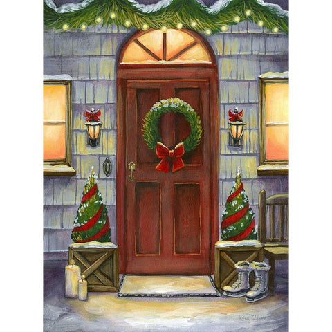 Cheery Threshold I White Modern Wood Framed Art Print by Wilson, Kelsey