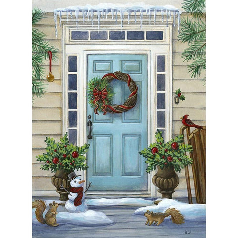 Cheery Threshold II Black Modern Wood Framed Art Print by Wilson, Kelsey