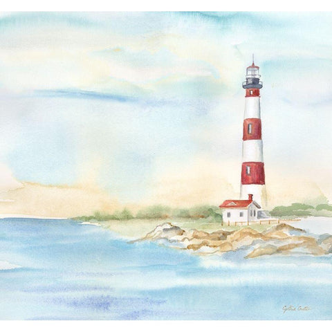 East Coast Lighthouse III Gold Ornate Wood Framed Art Print with Double Matting by Coulter, Cynthia