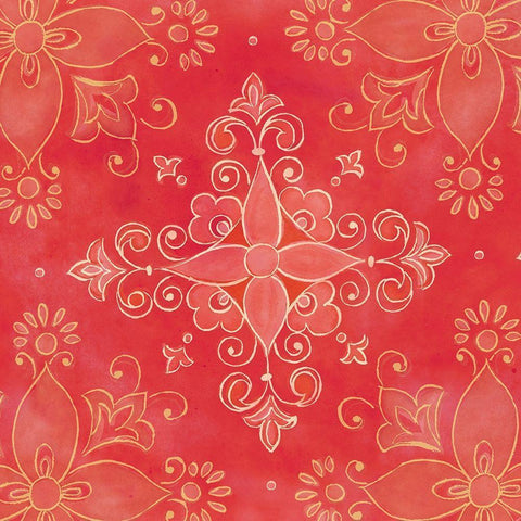 Garden Roses Medallion II White Modern Wood Framed Art Print by Coulter, Cynthia