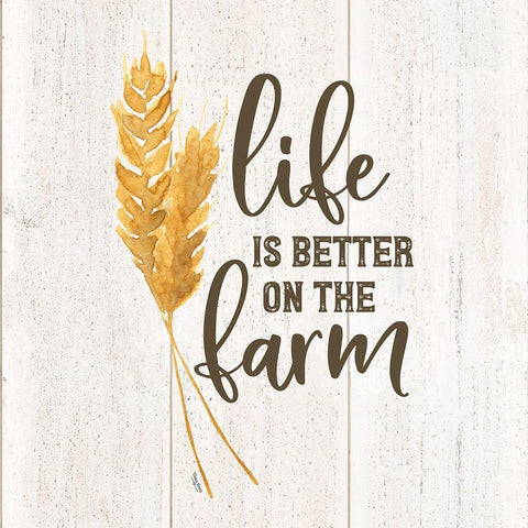 Farm Life V-Better on the Farm Gold Ornate Wood Framed Art Print with Double Matting by Reed, Tara