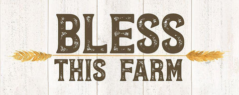 Farm Life Panel III-Bless this Farm White Modern Wood Framed Art Print with Double Matting by Reed, Tara