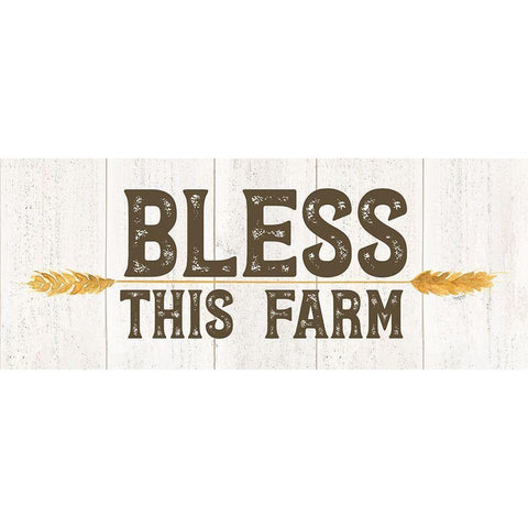 Farm Life Panel III-Bless this Farm White Modern Wood Framed Art Print by Reed, Tara