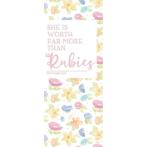 Girl Inspiration vertical I-Rubies White Modern Wood Framed Art Print by Reed, Tara