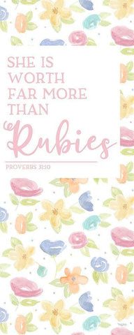 Girl Inspiration vertical I-Rubies Black Ornate Wood Framed Art Print with Double Matting by Reed, Tara