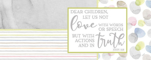 Girl Inspiration panel I-Actions and Truth White Modern Wood Framed Art Print with Double Matting by Reed, Tara