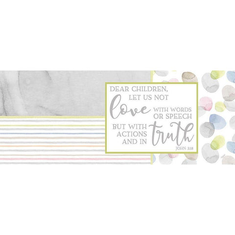 Girl Inspiration panel I-Actions and Truth White Modern Wood Framed Art Print by Reed, Tara