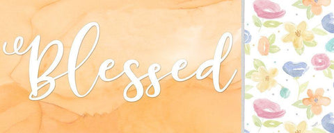 Girl Inspiration panel III-Blessed White Modern Wood Framed Art Print with Double Matting by Reed, Tara