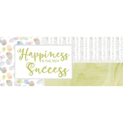 Girl Inspiration panel VI-Happiness and Success White Modern Wood Framed Art Print by Reed, Tara