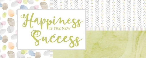 Girl Inspiration panel VI-Happiness and Success White Modern Wood Framed Art Print with Double Matting by Reed, Tara