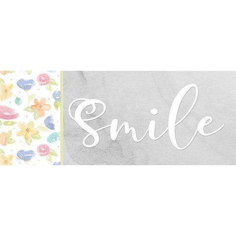 Girl Inspiration panel VIII-Smile White Modern Wood Framed Art Print by Reed, Tara