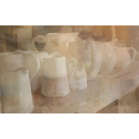 Neutral Vessels White Modern Wood Framed Art Print by Bay, Noah