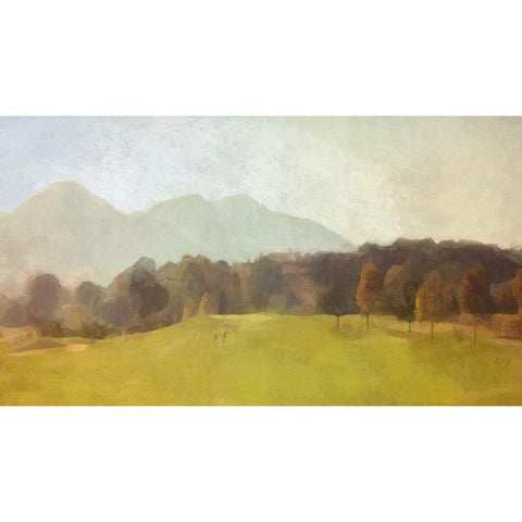 The  Green White Modern Wood Framed Art Print by Bay, Noah