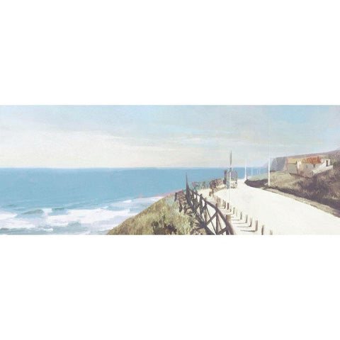 Clifftop  Cottage Black Modern Wood Framed Art Print with Double Matting by Bay, Noah