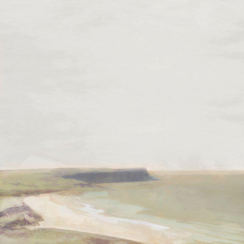 Cornish  Headland Gold Ornate Wood Framed Art Print with Double Matting by Bay, Noah