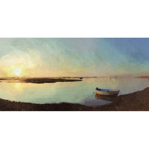 Shingle  Beach Gold Ornate Wood Framed Art Print with Double Matting by Bay, Noah