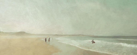 Towards  the Headland Black Ornate Wood Framed Art Print with Double Matting by Bay, Noah