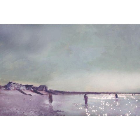 Whitstable  Sun Black Modern Wood Framed Art Print by Bay, Noah