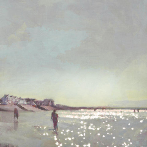 Evening  Haze White Modern Wood Framed Art Print by Bay, Noah