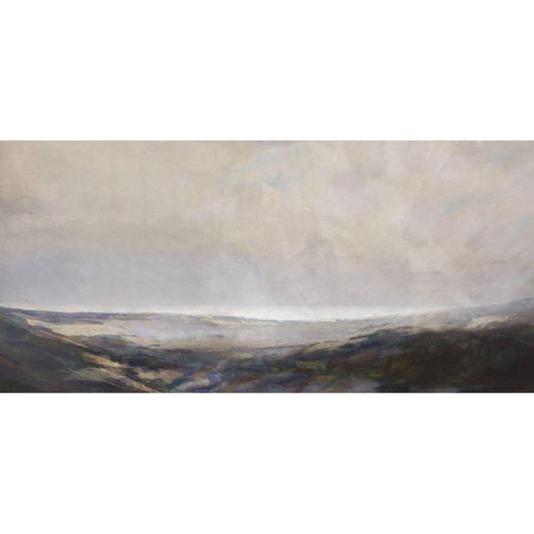 Distant  Sea White Modern Wood Framed Art Print by Bay, Noah