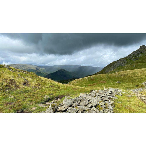 Mountain  Road White Modern Wood Framed Art Print by Bay, Noah