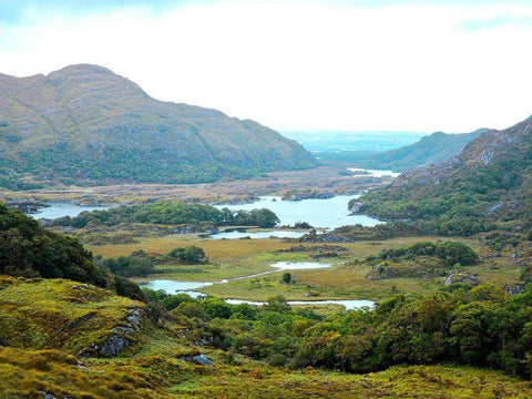 Ladies  View White Modern Wood Framed Art Print with Double Matting by Grafitee Studios