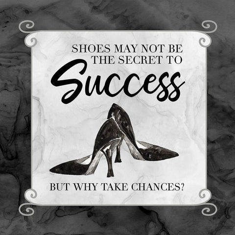 Fashion Humor I-Why Take Chances Black Modern Wood Framed Art Print with Double Matting by Reed, Tara