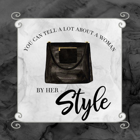 Fashion Humor XII-By Her Style White Modern Wood Framed Art Print with Double Matting by Reed, Tara