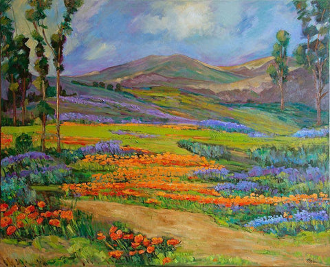 California Dreaming White Modern Wood Framed Art Print with Double Matting by Fine, Alexi