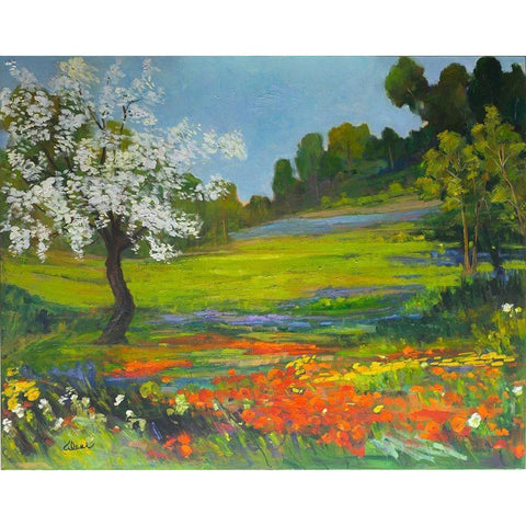 Blessings of Nature White Modern Wood Framed Art Print by Fine, Alexi