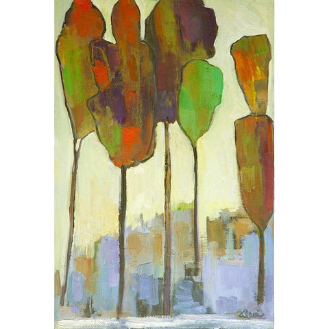 African Forest Gold Ornate Wood Framed Art Print with Double Matting by Fine, Alexi