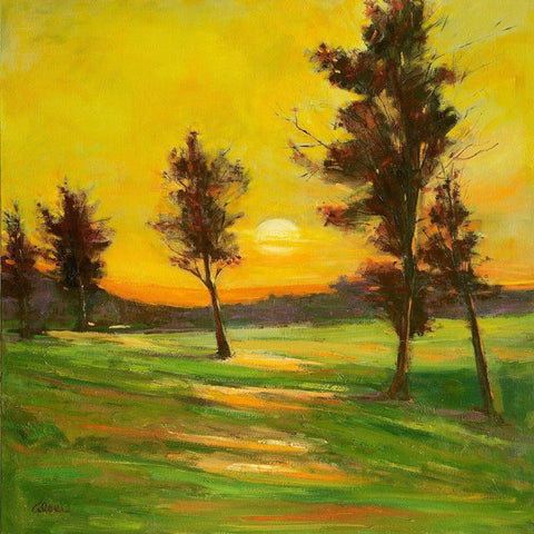 Natural Happy Hour Black Ornate Wood Framed Art Print with Double Matting by Fine, Alexi