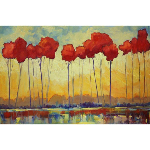 Kings Forest White Modern Wood Framed Art Print by Fine, Alexi