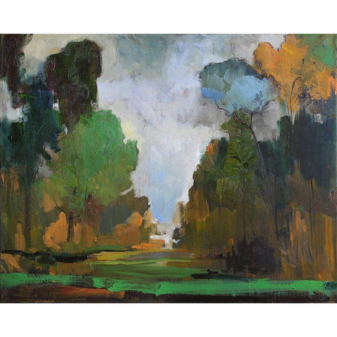 Natures Solitude Gold Ornate Wood Framed Art Print with Double Matting by Fine, Alexi