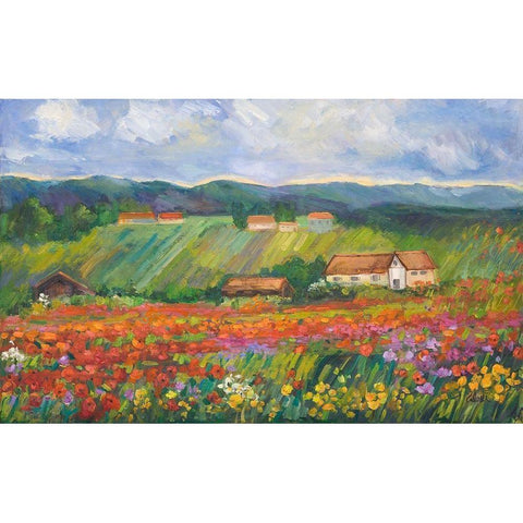 Spring Glory Gold Ornate Wood Framed Art Print with Double Matting by Fine, Alexi