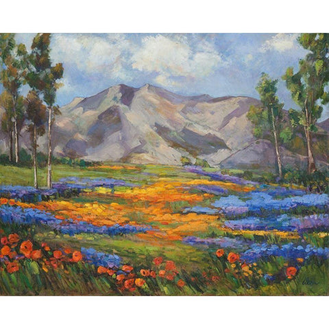 Carmel Spring White Modern Wood Framed Art Print by Fine, Alexi