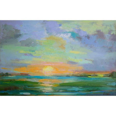 Sherbert Sunset Gold Ornate Wood Framed Art Print with Double Matting by Fine, Alexi