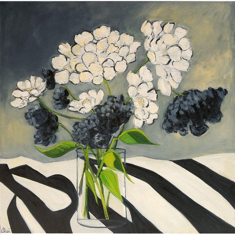 Noirs et Blancs Black Modern Wood Framed Art Print with Double Matting by Fine, Alexi