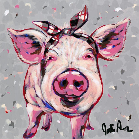 Farm  Pop-Priscilla Black Modern Wood Framed Art Print by Augustine, Jodi