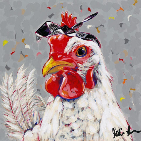 Farm  Pop-Rosie Black Ornate Wood Framed Art Print with Double Matting by Augustine, Jodi