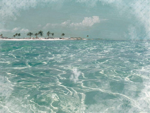 Beach  Scene I Black Ornate Wood Framed Art Print with Double Matting by Cusson, Marie Elaine