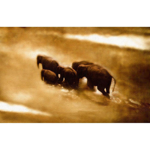 The  Crossing Black Modern Wood Framed Art Print by Bay, Noah