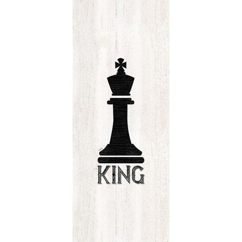 Chess Piece vertical I-King White Modern Wood Framed Art Print by Reed, Tara